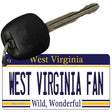 West Virginia Fan Novelty Metal Key Chain KC-13111