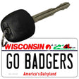 Go Badgers Novelty Metal Key Chain KC-13123