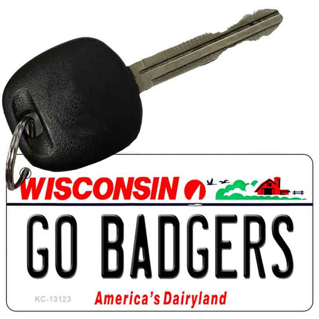 Go Badgers Novelty Metal Key Chain KC-13123