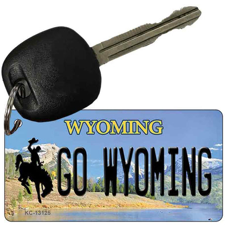 Go Wyoming Novelty Metal Key Chain KC-13125