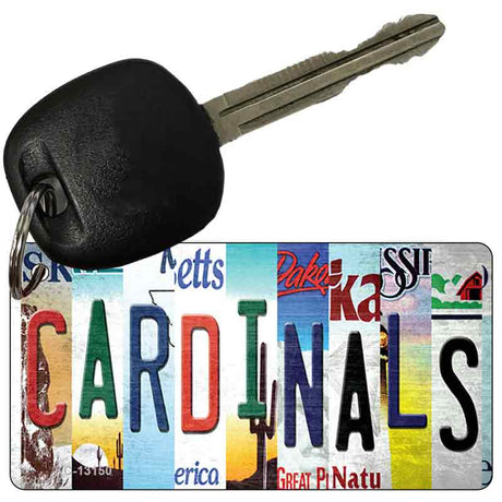 Cardinals Strip Art Novelty Metal Key Chain KC-13150