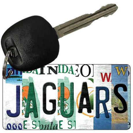 Jaguars Strip Art Novelty Metal Key Chain KC-13160