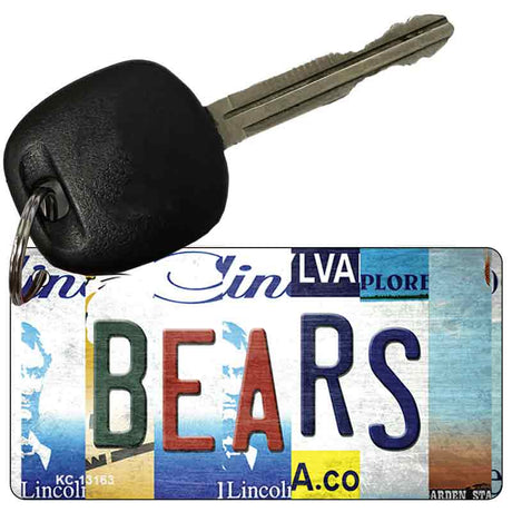 Bears Strip Art Novelty Metal Key Chain KC-13163