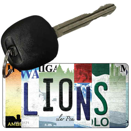 Lions Strip Art Novelty Metal Key Chain KC-13171