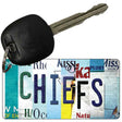 Chiefs Strip Art Novelty Metal Key Chain KC-13174