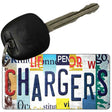 Chargers Strip Art Novelty Metal Key Chain KC-13180