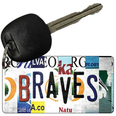 Braves Strip Art Novelty Metal Key Chain KC-13184