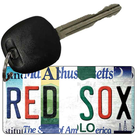 Red Sox Strip Art Novelty Metal Key Chain KC-13186