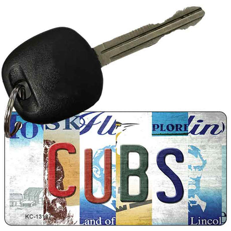 Cubs Strip Art Novelty Metal Key Chain KC-13187