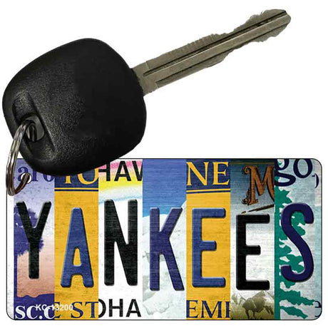 Yankees Strip Art Novelty Metal Key Chain KC-13200