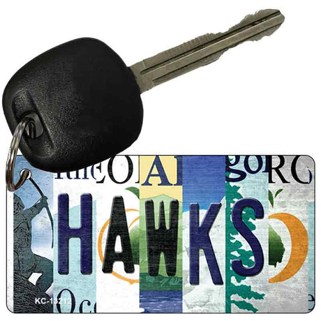 Hawks Strip Art Novelty Metal Key Chain KC-13212