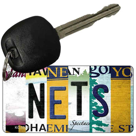 Nets Strip Art Novelty Metal Key Chain KC-13229