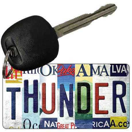 Thunder Strip Art Novelty Metal Key Chain KC-13231