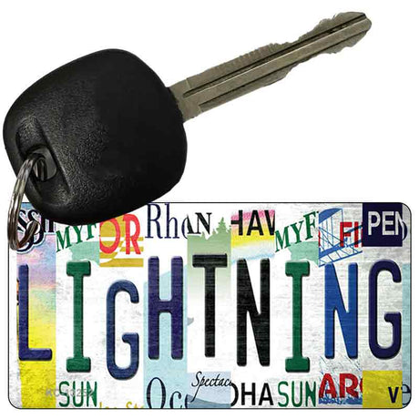 Lightning Strip Art Novelty Metal Key Chain KC-13252