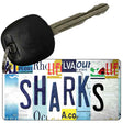 Sharks Strip Art Novelty Metal Key Chain KC-13268