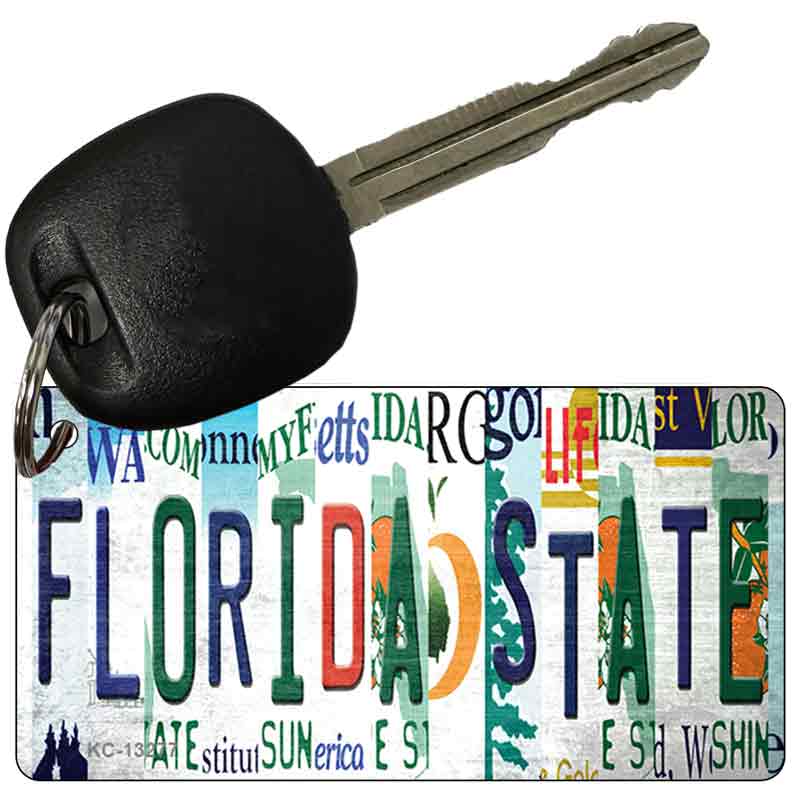 Florida State Strip Art Novelty Metal Key Chain KC-13277