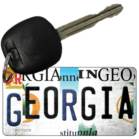 Georgia Strip Art Novelty Metal Key Chain KC-13279