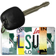 LSU Strip Art Novelty Metal Key Chain KC-13284