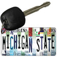 Michigan State Strip Art Novelty Metal Key Chain KC-13288