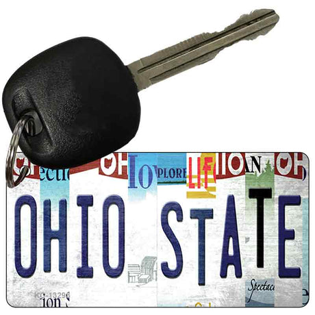 Ohio State Strip Art Novelty Metal Key Chain KC-13293