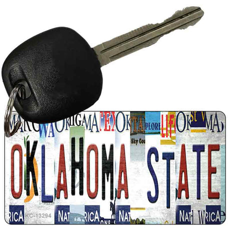 Oklahoma State Strip Art Novelty Metal Key Chain KC-13294