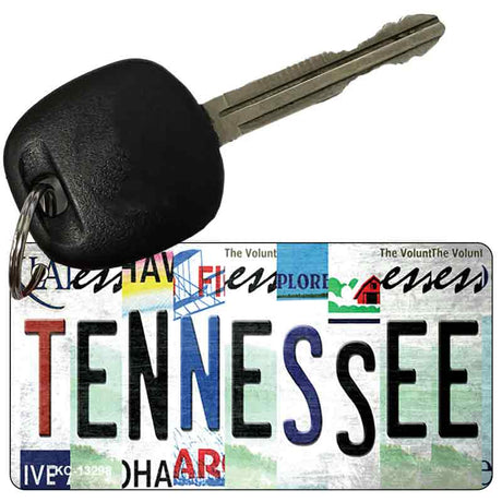 Tennessee Strip Art Novelty Metal Key Chain KC-13298