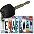 Texas A&M Strip Art Novelty Metal Key Chain KC-13299