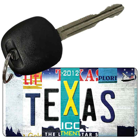 Texas Strip Art Novelty Metal Key Chain KC-13300