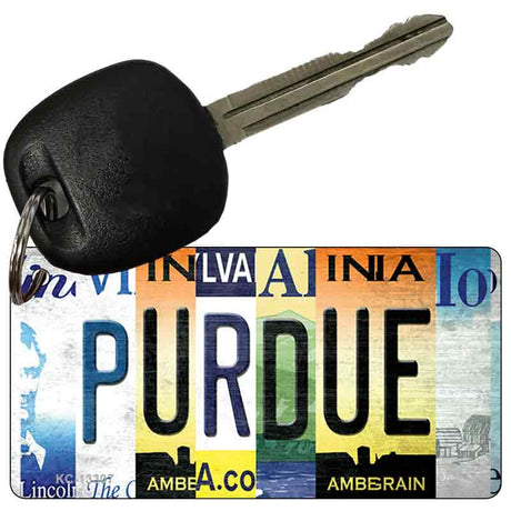 Purdue Strip Art Novelty Metal Key Chain KC-13307