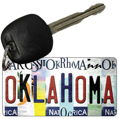 Oklahoma Strip Art Novelty Metal Key Chain KC-13309