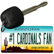 Number 1 Cardinals Fan Novelty Metal Key Chain KC-13314