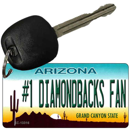 Number 1 Diamondbacks Fan Novelty Metal Key Chain KC-13316