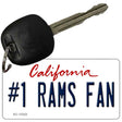 Number 1 Rams Fan Novelty Metal Key Chain KC-13322