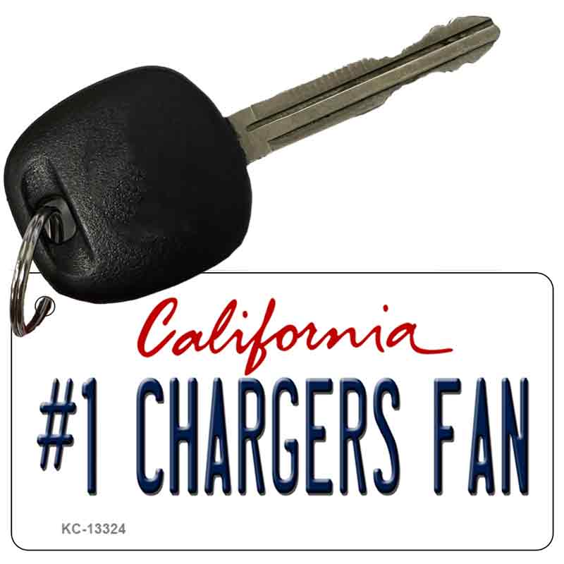 Number 1 Chargers Fan Novelty Metal Key Chain KC-13324