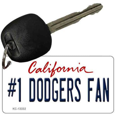 Number 1 Dodgers Fan Novelty Metal Key Chain KC-13332