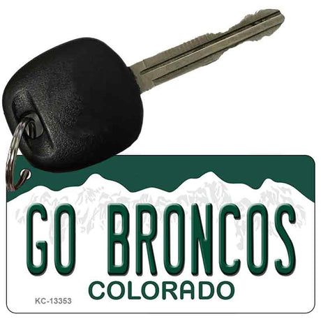 Go Broncos Novelty Metal Key Chain KC-13353