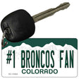 Number 1 Broncos Fan Novelty Metal Key Chain KC-13354