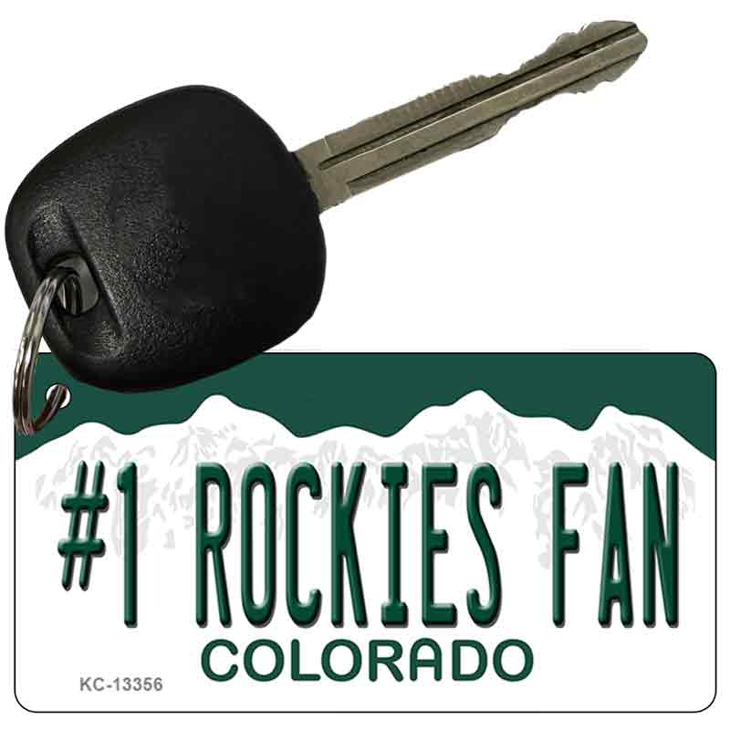 Number 1 Rockies Fan Novelty Metal Key Chain KC-13356