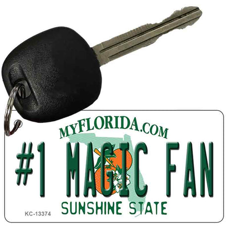 Number 1 Magic Fan Novelty Metal Key Chain KC-13374