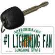 Number 1 Lightning Fan Novelty Metal Key Chain KC-13376