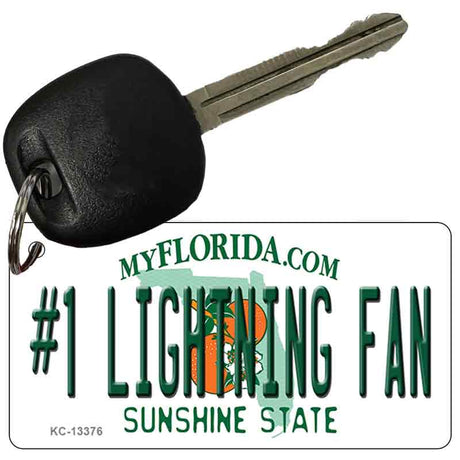 Number 1 Lightning Fan Novelty Metal Key Chain KC-13376