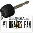 Number 1 Braves Fan Novelty Metal Key Chain KC-13382