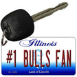 Number 1 Bulls Fan Novelty Metal Key Chain KC-13392