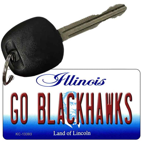 Go Blackhawks Novelty Metal Key Chain KC-13393