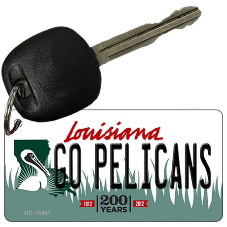 Go Pelicans Novelty Metal Key Chain KC-13401