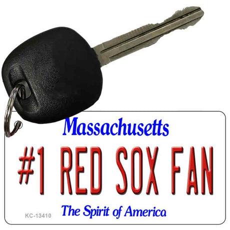 Number 1 Red Sox Fan Novelty Metal Key Chain KC-13410