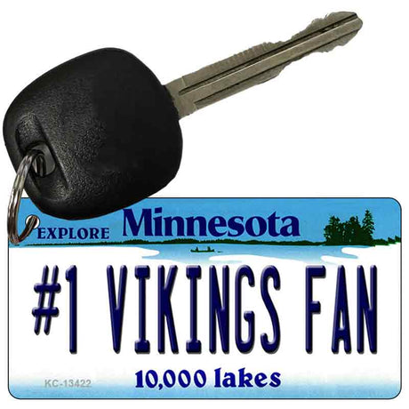 Number 1 Vikings Fan Novelty Metal Key Chain KC-13422