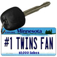 Number 1 Twins Fan Novelty Metal Key Chain KC-13424