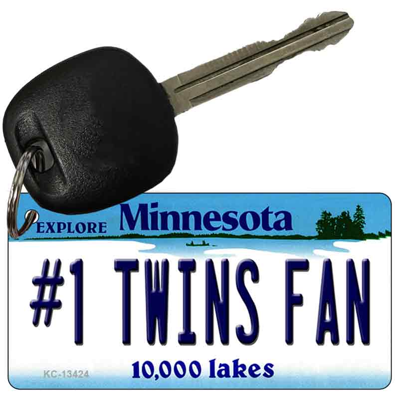 Number 1 Twins Fan Novelty Metal Key Chain KC-13424