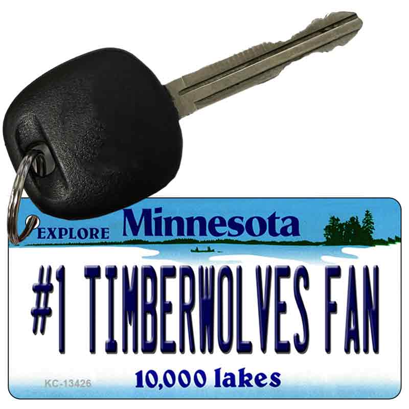 Number 1 Timberwolves Fan Novelty Metal Key Chain KC-13426